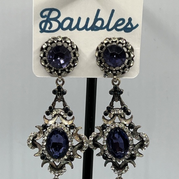 Baubles Earrings Blue Crystal  $12 or bundle 3 for $20 - Picture 2 of 8